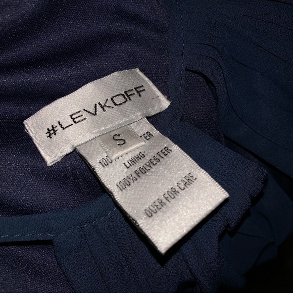 #LEVKOFF Navy Blue Bridesmaid/Prom Gown NWT - S - Picture 8 of 11